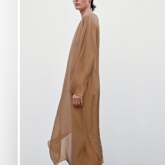 Silk sheer tunic dress - Picture 1 of 15